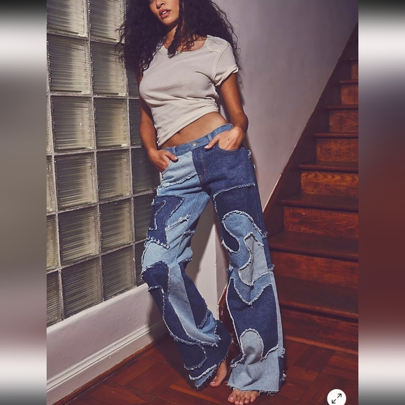 Free People Denim - Supernova Patchwork Star Jeans Free People